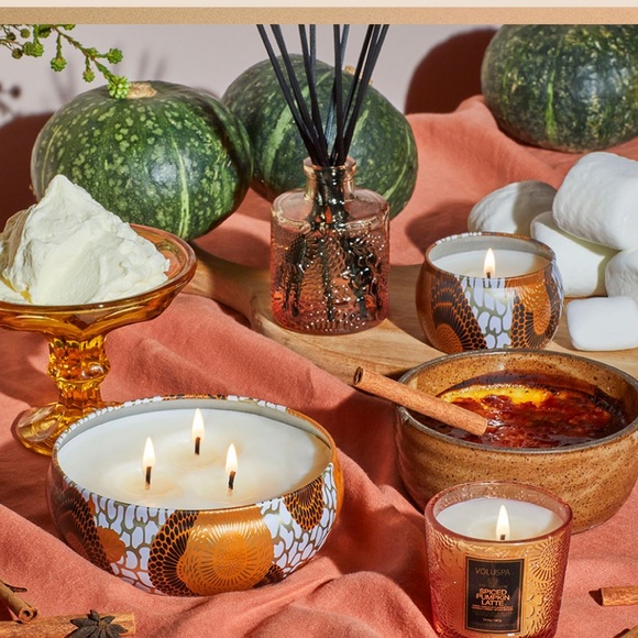 Spiced Pumpkin Latte Glass Candle - Picture 7 of 8